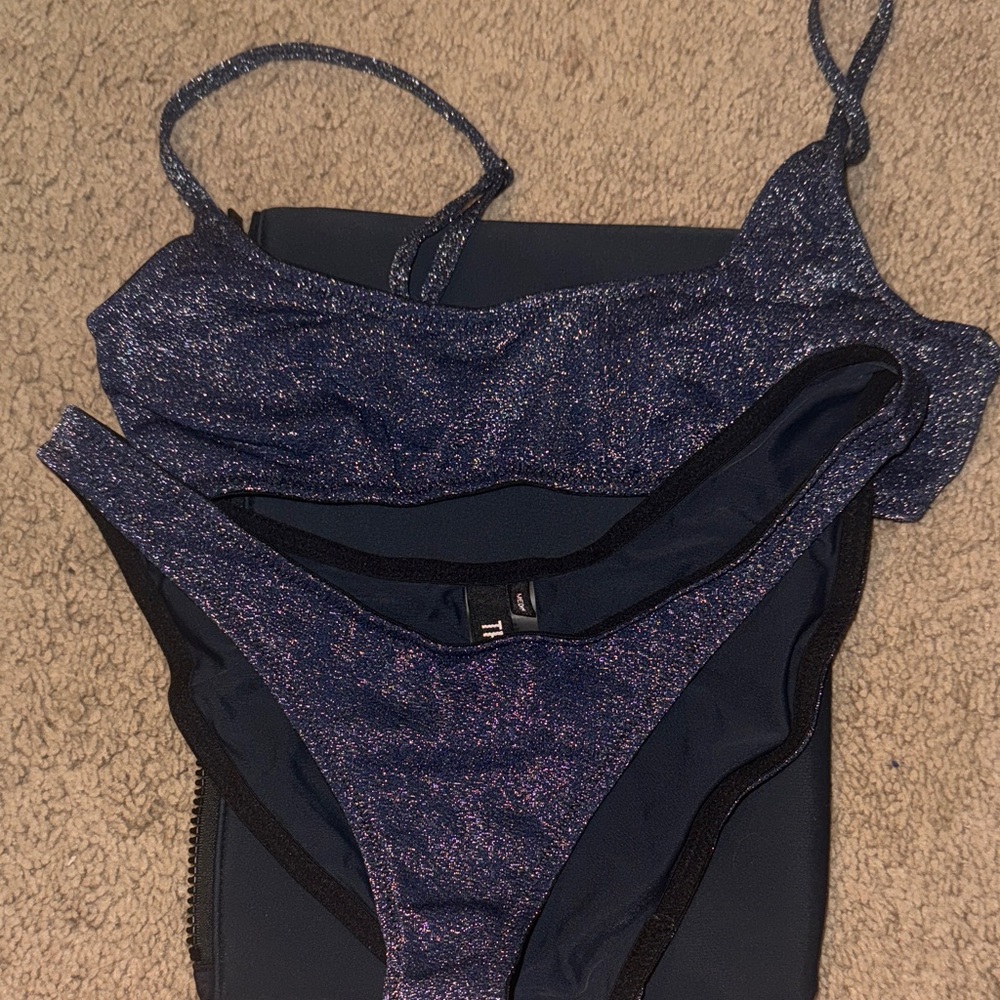 Triangl Glittery Navy Bikini